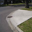 slightly slanted curb
