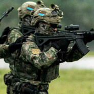 红旗带着五颗星