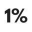 1 percent