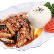 肉沫茄子盖浇饭