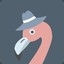 Flamingo In A Hat