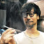kojima with a joint