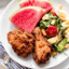 Fried Chicken and watermelon