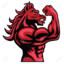 Muscle Red Horse