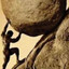 Syphilis (guy with the rock)