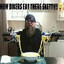 BIKER EATING SKETTY