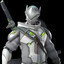 scout in a genji cosplay