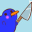 Birb with knife