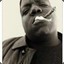 biggie smalls  with a blunt