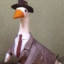 Goose in a suit