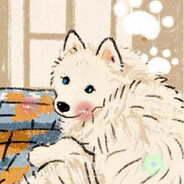 一只爱摆烂的萨摩耶