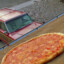 pizza on the roof