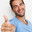 Stock image of man with thumb up avatar