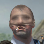 老K 丝袜套头嘴叼着根烟