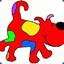 colored dog