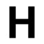 The letter H