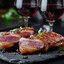 Magret de canard et vin rouge