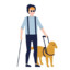 Blind guy with a dog