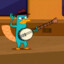 Perry the banjo playing platypus