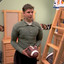 Michael Cera Holding a Football