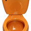 orange toilet