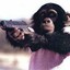 Affe mit Waffe