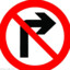 no right turn