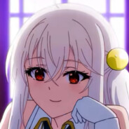 白毛红瞳美少女