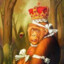 monkey with cape and crown