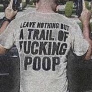 a trail of poop