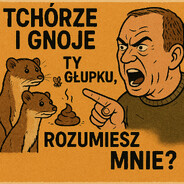 Tchórze i gnoje ty głupku!