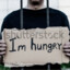Hungry Thuz Cardboard Sign