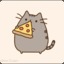 kitty eat pizza