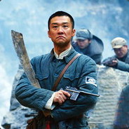 手持大刀飘远方