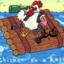 Chicken on a raft