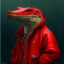 Red crocodile