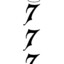 7 7 7