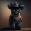 Cat with cowboy hat