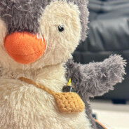 Penguin loves bubble tea