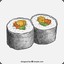 sushi roll.