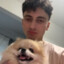 HARIS WITH A DOG