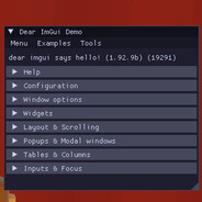 dear imgui demo