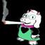 Ralsei smoking a fat blunt
