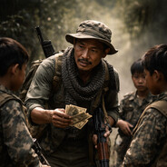 Lapsi sotilaiden värvääjä