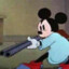 Mickey mouse with a gun