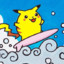 Surfing Pikachu