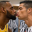 LeBron and Ronaldo kissing