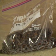 A bag of used disposable beans