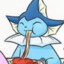 Vaporeon comiendo tallarines