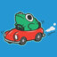 Frog in a Car